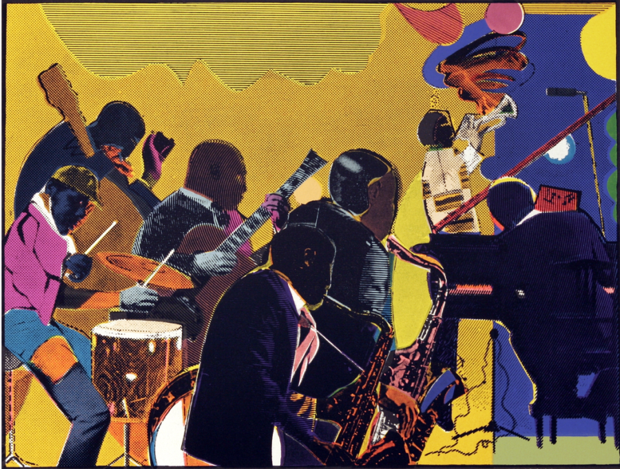 Painting by Romare Bearden, Out Chorus