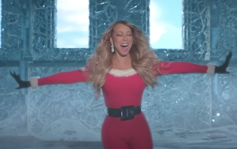 Mariah Carey defrosting for the holiday season. 
Photo Credit: Mariah Carey Youtube Channel.