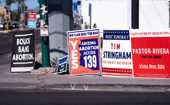 Political signs along streets trying to persuade voters in Arizona.

cronkitenews.azpbs.org
