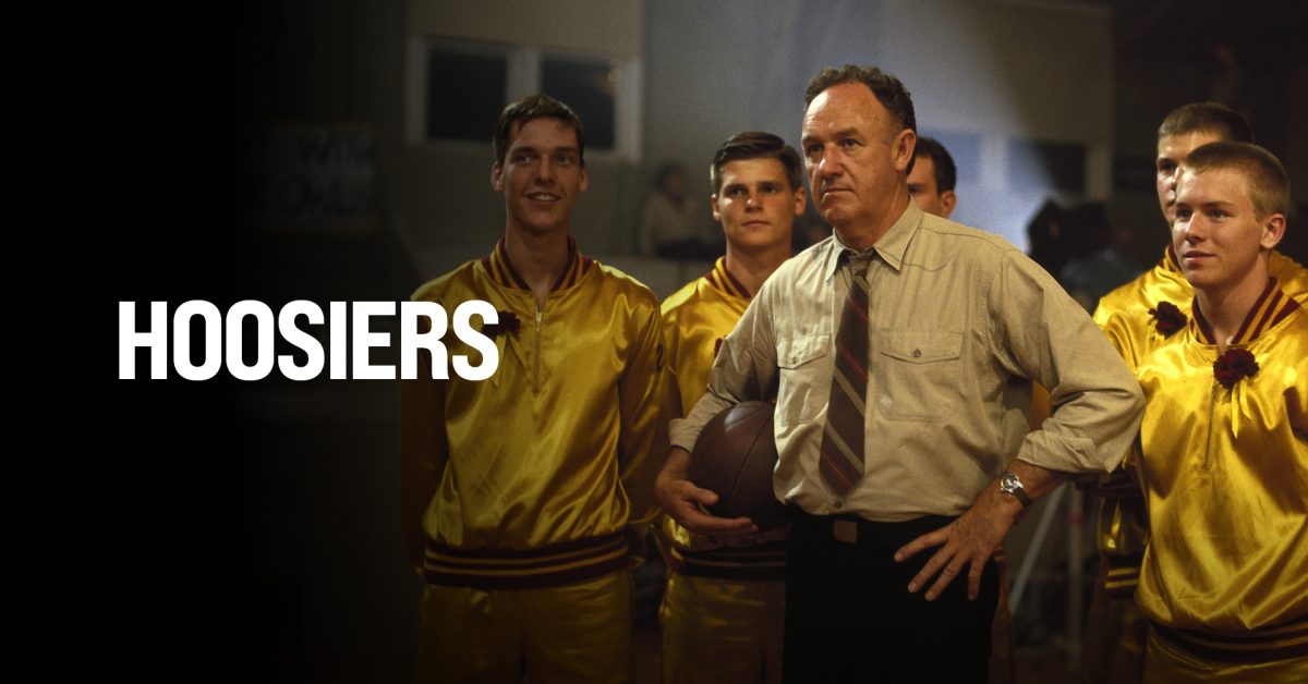 Gene Hackman portrays Head Coach Norman Dale of Hickory High School championship basketball team. Photo courtesy of facts.net