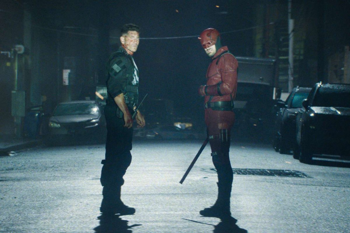 Daredevil and Punisher in Born Again 