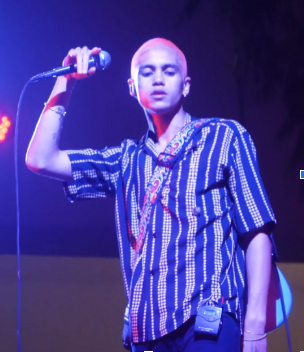Dominic Fike Live at the Hammer Museum in Los Angeles in May of 2019 Licensing LInk (https://commons.wikimedia.org/wiki/File:DomFikeHammerMuseum_03.png#Licensing)