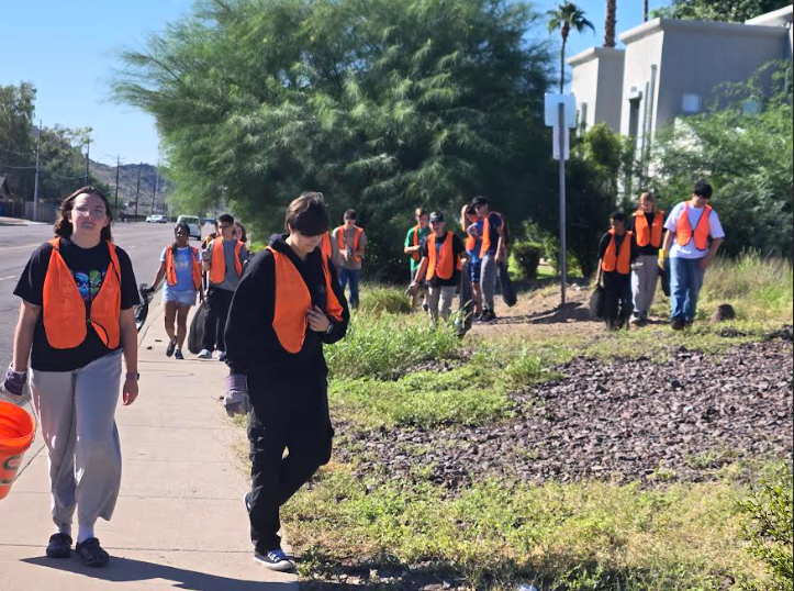 THS NJROTC cleaning up the street
