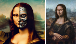 side by side comparison between an AI generated image and a human made image.

ai photo (source: deviantart.com)
real photo (source: wikimedia)
